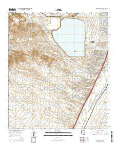 Esperanza Mill Arizona Current topographic map, 1:24000 scale, 7.5 X 7.5 Minute, Year 2014
