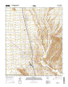 Flores Arizona Current topographic map, 1:24000 scale, 7.5 X 7.5 Minute, Year 2014