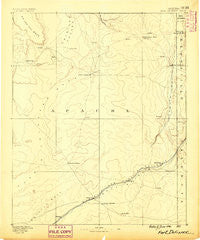 Fort Defiance New Mexico Historical topographic map, 1:250000 scale, 1 X 1 Degree, Year 1886