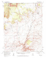 Fredonia Arizona Historical topographic map, 1:62500 scale, 15 X 15 Minute, Year 1954