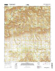 Freezeout Mountain Arizona Current topographic map, 1:24000 scale, 7.5 X 7.5 Minute, Year 2014