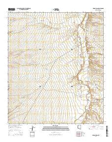 Fresno Wash Arizona Current topographic map, 1:24000 scale, 7.5 X 7.5 Minute, Year 2014