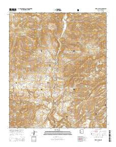 Fritz Canyon Arizona Current topographic map, 1:24000 scale, 7.5 X 7.5 Minute, Year 2014