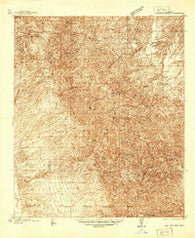 Galiuro Mts Arizona Historical topographic map, 1:48000 scale, 15 X 15 Minute, Year 1938