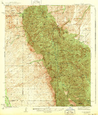 Galiuro Mts Arizona Historical topographic map, 1:62500 scale, 15 X 15 Minute, Year 1943