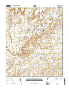 Ganado Arizona Current topographic map, 1:24000 scale, 7.5 X 7.5 Minute, Year 2014