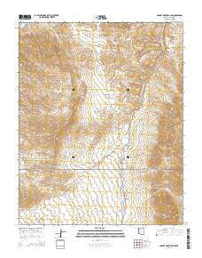 Garnet Mountain NW Arizona Current topographic map, 1:24000 scale, 7.5 X 7.5 Minute, Year 2014