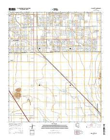 Gila Butte Arizona Current topographic map, 1:24000 scale, 7.5 X 7.5 Minute, Year 2014