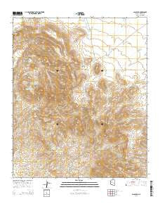 Gila Peak Arizona Current topographic map, 1:24000 scale, 7.5 X 7.5 Minute, Year 2014