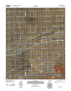 Gladden Arizona Historical topographic map, 1:24000 scale, 7.5 X 7.5 Minute, Year 2011