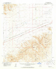Gladden Arizona Historical topographic map, 1:62500 scale, 15 X 15 Minute, Year 1961