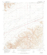 Gladden Arizona Historical topographic map, 1:62500 scale, 15 X 15 Minute, Year 1961