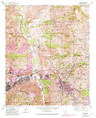 Globe Arizona Historical topographic map, 1:24000 scale, 7.5 X 7.5 Minute, Year 1945