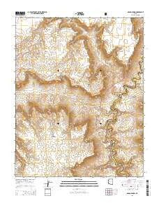 Grama Spring Arizona Current topographic map, 1:24000 scale, 7.5 X 7.5 Minute, Year 2014