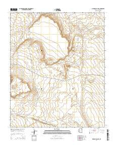 Grand Falls SW Arizona Current topographic map, 1:24000 scale, 7.5 X 7.5 Minute, Year 2014