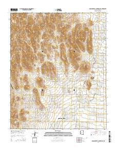 Grasshopper Junction SE Arizona Current topographic map, 1:24000 scale, 7.5 X 7.5 Minute, Year 2014