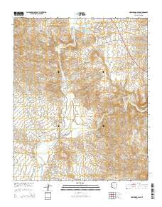 Greenwood Peak Arizona Current topographic map, 1:24000 scale, 7.5 X 7.5 Minute, Year 2014