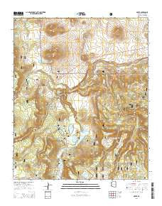 Greer Arizona Current topographic map, 1:24000 scale, 7.5 X 7.5 Minute, Year 2014