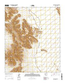Growler Peak Arizona Current topographic map, 1:24000 scale, 7.5 X 7.5 Minute, Year 2014