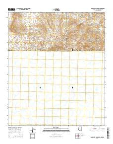 Guadalupe Canyon Arizona Current topographic map, 1:24000 scale, 7.5 X 7.5 Minute, Year 2014