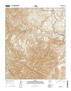 Guthrie Arizona Current topographic map, 1:24000 scale, 7.5 X 7.5 Minute, Year 2014