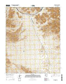 Hackberry Arizona Current topographic map, 1:24000 scale, 7.5 X 7.5 Minute, Year 2014