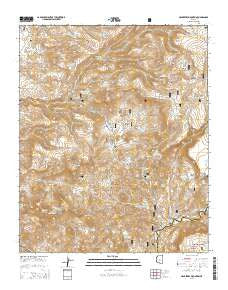 Hackberry Mountain Arizona Current topographic map, 1:24000 scale, 7.5 X 7.5 Minute, Year 2014