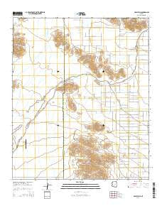 Haley Hills Arizona Current topographic map, 1:24000 scale, 7.5 X 7.5 Minute, Year 2014
