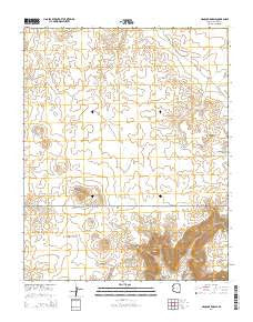 Hancock Knolls Arizona Current topographic map, 1:24000 scale, 7.5 X 7.5 Minute, Year 2014