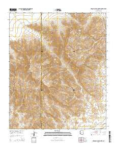 Harquahala Mountain Arizona Current topographic map, 1:24000 scale, 7.5 X 7.5 Minute, Year 2014