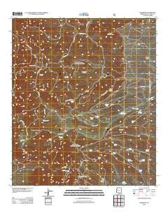 Harshaw Arizona Historical topographic map, 1:24000 scale, 7.5 X 7.5 Minute, Year 2012