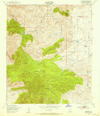 Harshaw Arizona Historical topographic map, 1:24000 scale, 7.5 X 7.5 Minute, Year 1948