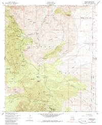 Harshaw Arizona Historical topographic map, 1:24000 scale, 7.5 X 7.5 Minute, Year 1958
