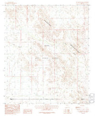 Hat Mountain SW Arizona Historical topographic map, 1:24000 scale, 7.5 X 7.5 Minute, Year 1986
