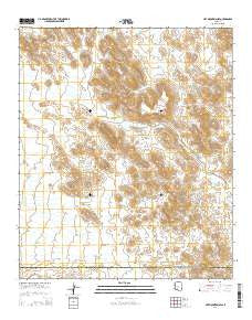 Hat Mountain SW Arizona Current topographic map, 1:24000 scale, 7.5 X 7.5 Minute, Year 2014