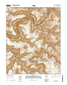 Havasu Falls Arizona Current topographic map, 1:24000 scale, 7.5 X 7.5 Minute, Year 2014