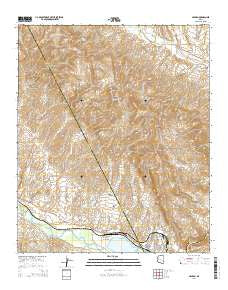 Hayden Arizona Current topographic map, 1:24000 scale, 7.5 X 7.5 Minute, Year 2014