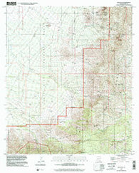 Helvetia Arizona Historical topographic map, 1:24000 scale, 7.5 X 7.5 Minute, Year 1996