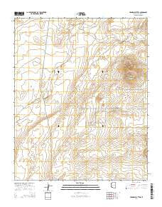 Hennessy Buttes Arizona Current topographic map, 1:24000 scale, 7.5 X 7.5 Minute, Year 2014