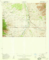 Hereford Arizona Historical topographic map, 1:62500 scale, 15 X 15 Minute, Year 1952
