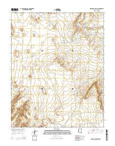 Hogansaani Spring Arizona Current topographic map, 1:24000 scale, 7.5 X 7.5 Minute, Year 2014