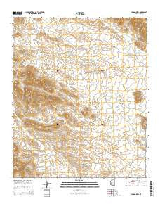 Hoodoo Well Arizona Current topographic map, 1:24000 scale, 7.5 X 7.5 Minute, Year 2014