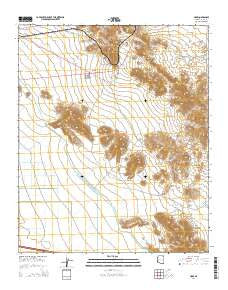Hope Arizona Current topographic map, 1:24000 scale, 7.5 X 7.5 Minute, Year 2014