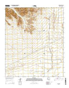 Horn Arizona Current topographic map, 1:24000 scale, 7.5 X 7.5 Minute, Year 2014
