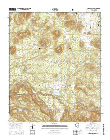 Horseshoe Cienega Arizona Current topographic map, 1:24000 scale, 7.5 X 7.5 Minute, Year 2014