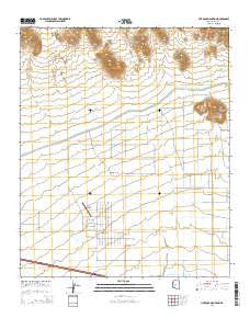 Hot Rock Mountain Arizona Current topographic map, 1:24000 scale, 7.5 X 7.5 Minute, Year 2014