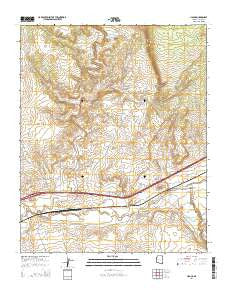 Houck Arizona Current topographic map, 1:24000 scale, 7.5 X 7.5 Minute, Year 2014