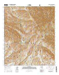 Huachuca Peak Arizona Current topographic map, 1:24000 scale, 7.5 X 7.5 Minute, Year 2014