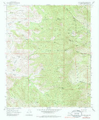 Hualapai Peak Arizona Historical topographic map, 1:24000 scale, 7.5 X 7.5 Minute, Year 1968