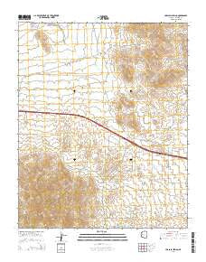 Hualapai Spring Arizona Current topographic map, 1:24000 scale, 7.5 X 7.5 Minute, Year 2014